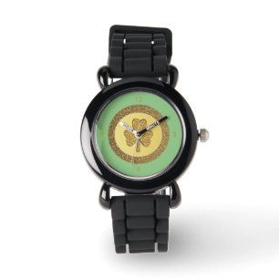 Reloj De Pulsera Lucky Irish Shamrock Gold Coin