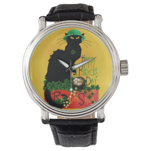 Reloj De Pulsera Lucky Le Chat Noir St. Patrick's Day