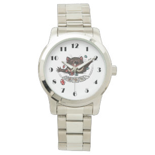 Reloj De Pulsera Lucky Tasmanian Devil Royal Flush Poker Personaliz