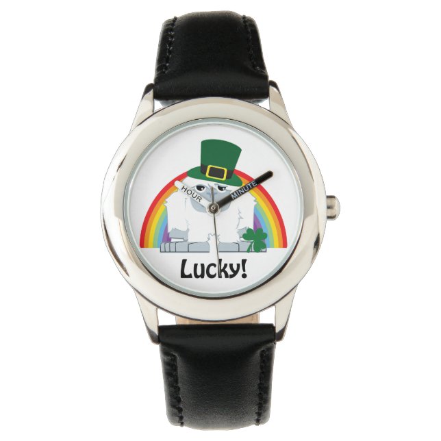 Reloj De Pulsera Lucky Yeti Leprechaun (Anverso)