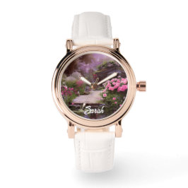 Reloj De Pulsera Lucsious Purple Gardens personalizado