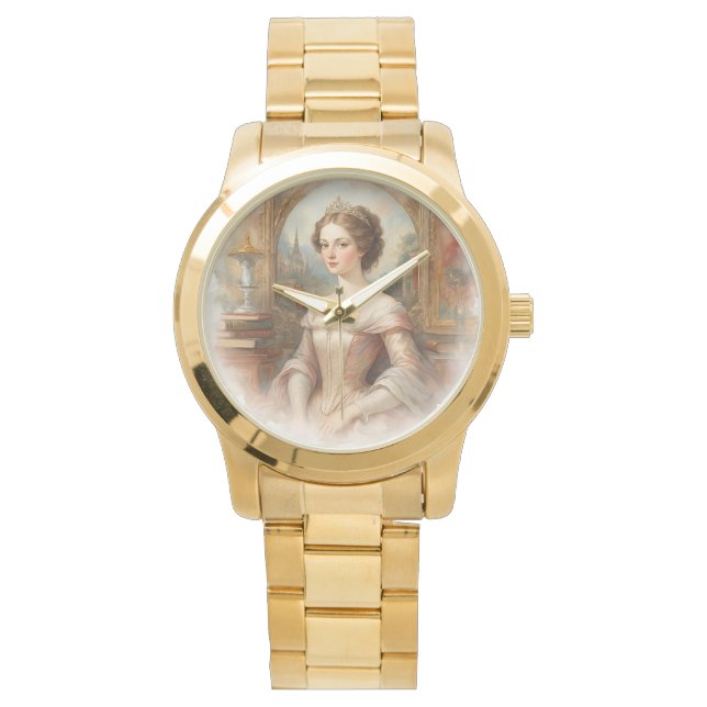 Reloj De Pulsera Lujo,Clásico,Hermosa Princesa,Estilo Europeo (Anverso)