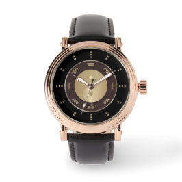 Reloj De Pulsera Lujo Yin Yang de Oro
