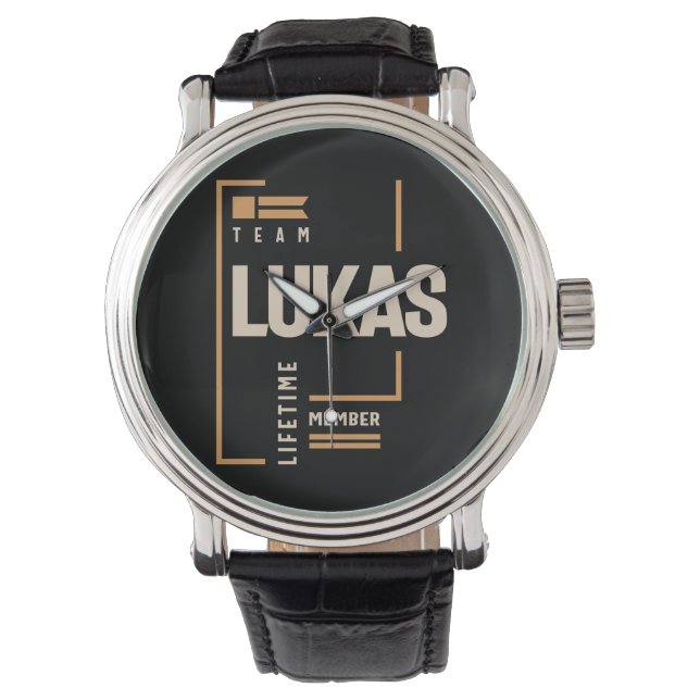 Reloj De Pulsera Lukas Nombre Personalizado - Lukas Funny (Anverso)