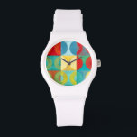 Reloj De Pulsera Luminoso arte pop con círculos y plazas<br><div class="desc">El fluorescente ya no es sólo para las luces, como lo demuestra esta maravillosamente brillante obra de arte pop. Esta impresión es una mezcla de cuadradas con círculos de colores dentro. ¡Si te gusta el arte abstracto te encantará este papel!</div>