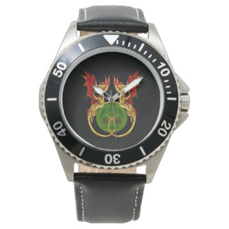 Reloj De Pulsera Luna Creciente Celta Y Dragones