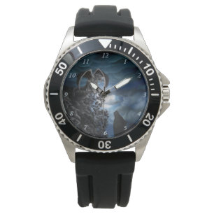 Reloj De Pulsera Luna lobo - Lobo con Golem