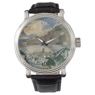 Reloj De Pulsera Luna sobre Barcelona de Walter Gramatte