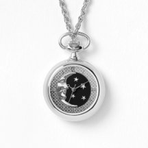 Luna y estrellas Art Deco - Negro y Plata