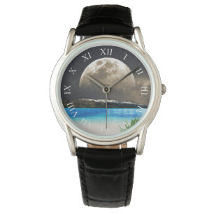 Reloj De Pulsera Luna Y Playa