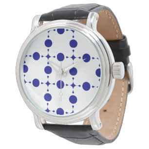 Reloj De Pulsera Lunares Azules de Mar, Patrón de Lunares, Puntos