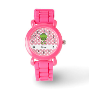 Reloj De Pulsera Lunares conocidos personalizados del rosa de la