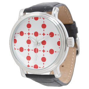 Reloj De Pulsera Lunares Rojos, Patrón de Lunares, Lunares, Puntead