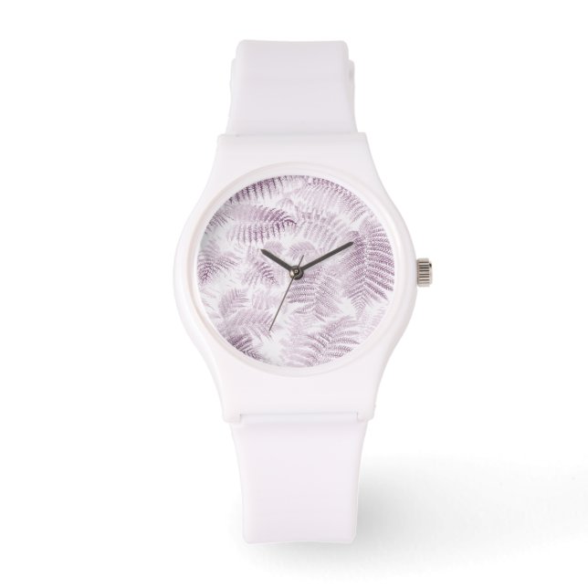 Reloj De Pulsera Lush Serene Pink Ferns (Anverso)