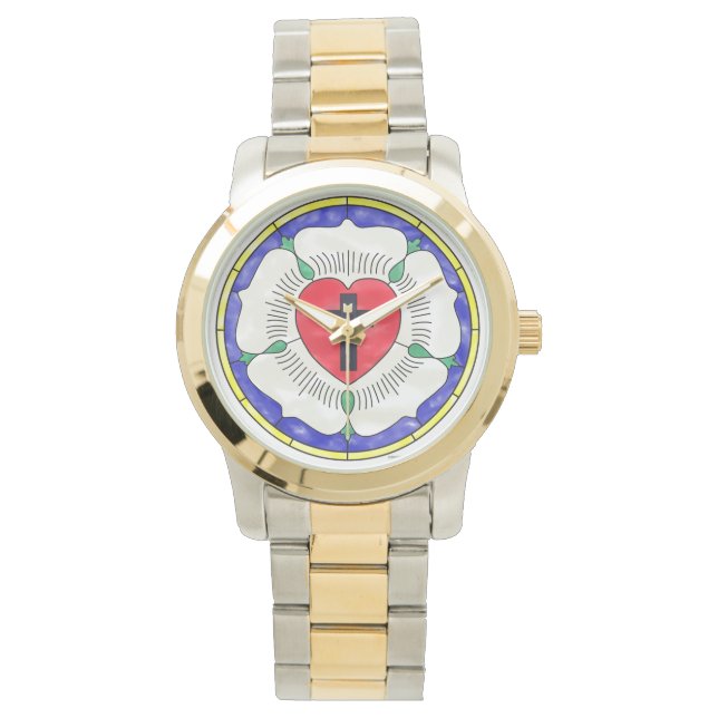 Reloj De Pulsera Luther Rosa ventana de vidrio templado (Anverso)