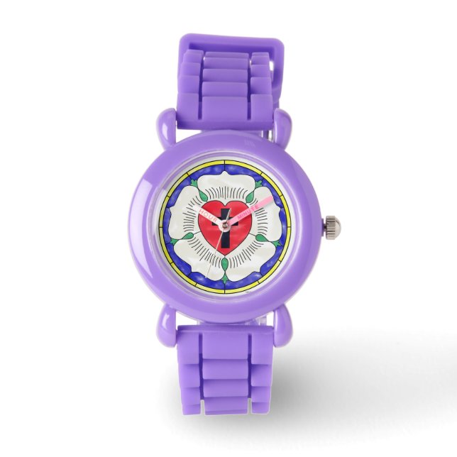 Reloj De Pulsera Luther Rosa ventana de vidrio templado (Anverso)
