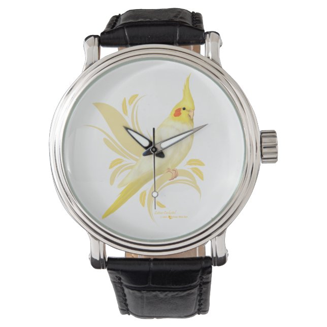 Reloj De Pulsera Lutino Cockatiel (Anverso)