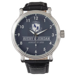 Reloj De Pulsera Luxurious monogram in Elegant retro style