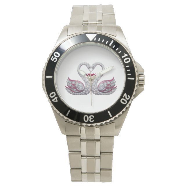 Reloj De Pulsera Luxury 3D Diamond [Name] - Elegant Valentine's Gif (Anverso)