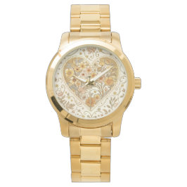 Reloj De Pulsera Luxury, , Beigi Gold ,Love Heart , Valentine's Day