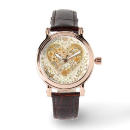 Reloj De Pulsera Luxury, , Beigi Gold ,Love Heart , Valentine's Day