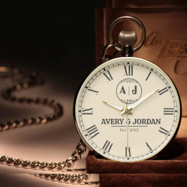 Reloj De Pulsera Luxury Custom Wedding Monogram Minimalist & Elegan