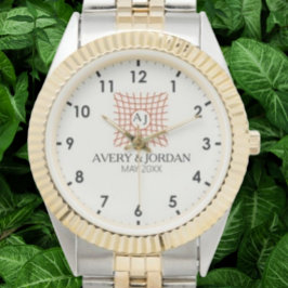 Reloj De Pulsera Luxury Elegant Monogram with Initials