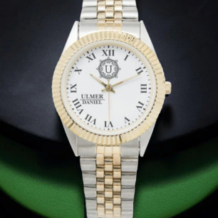 Reloj De Pulsera Luxury Elegant Monogram with Initials white