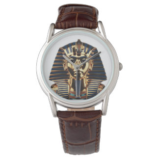 Reloj De Pulsera Luxury Golden Egyptian Mask Artwork