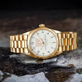 Reloj De Pulsera Luxury Monogram Elegant Initials Couple Names