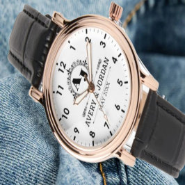 Reloj De Pulsera Luxury Monogram with Elegant Initials White