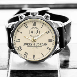 Reloj De Pulsera Luxury Unique Engagement Gift Custom Monogram Mode