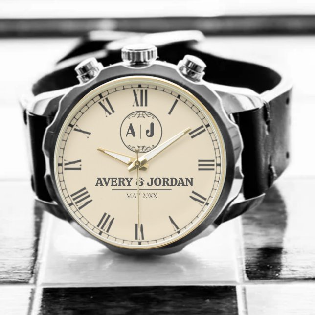 Reloj De Pulsera Luxury Unique Engagement Gift Custom Monogram Mode (Subido por el creador)