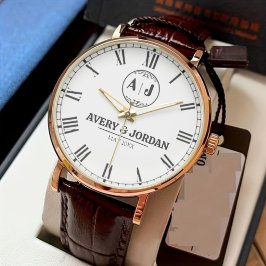 Reloj De Pulsera Luxury Unique Engagement Gift Custom Monogram Mode