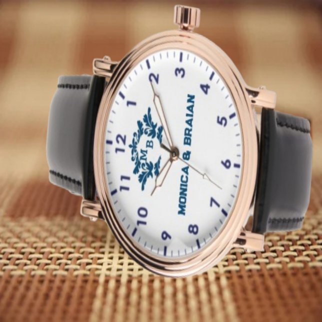Reloj De Pulsera Luxury vintage blue Monogram (Subido por el creador)