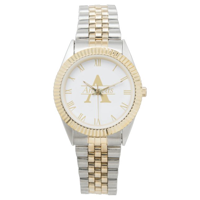 Reloj De Pulsera Luxus Gold Personalisiert Monogramm und Name (Anverso)