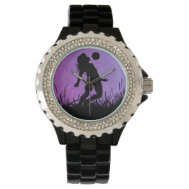 Reloj De Pulsera luz de la luna del chica de fútbol