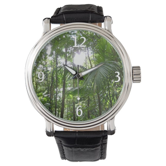 Reloj De Pulsera Luz solar a través de la selva tropical con cubier (Anverso)