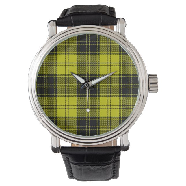 Reloj De Pulsera Macachlan tartan amarillo chapa (Anverso)