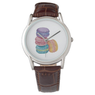 Reloj De Pulsera Macarones De Arcoiris Cuidados En Acuarela