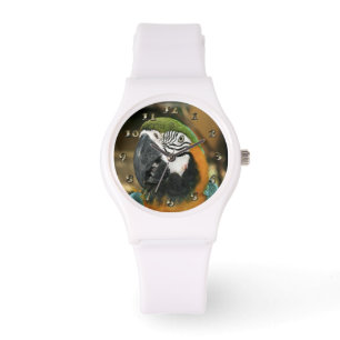 Reloj De Pulsera Macaw azul y amarillo del Amazonas