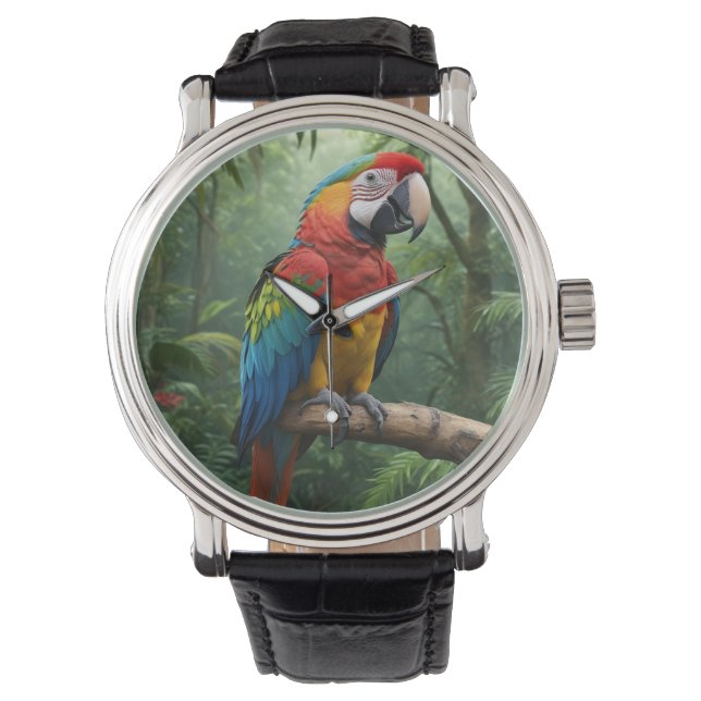 Reloj De Pulsera Macaw Parrot (Anverso)