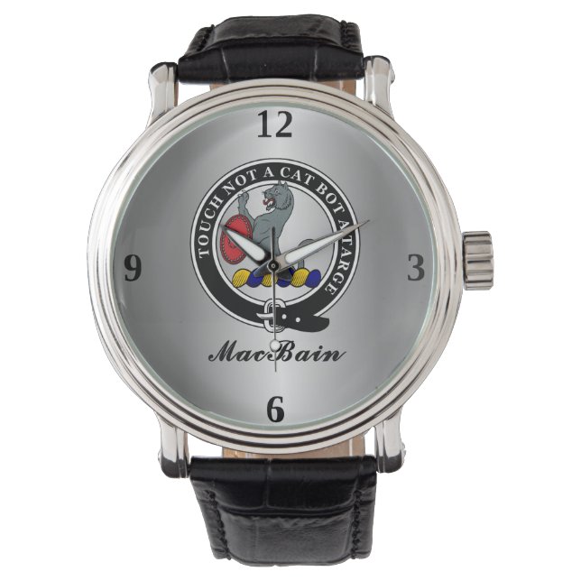 Reloj De Pulsera MacBain Clan Badge Personalizado (Anverso)