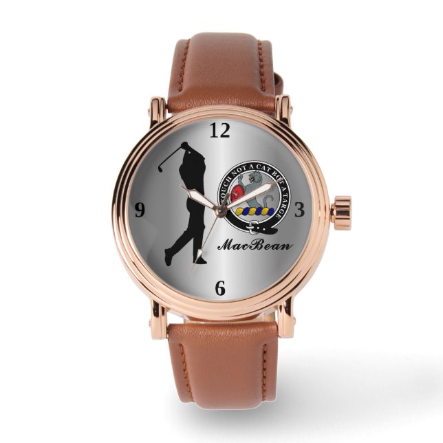 Reloj De Pulsera MacBean Clan Badge (Su) Golf (Anverso)