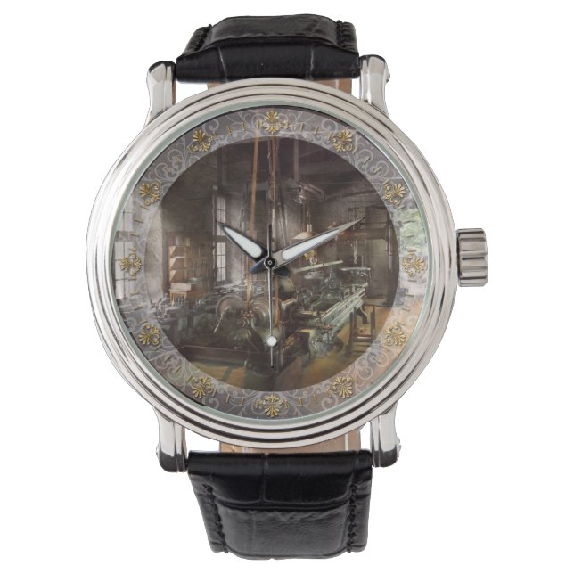 Reloj De Pulsera Machinist - Lathe - Un largo lathe (Anverso)