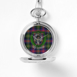 Reloj De Pulsera MacLennan Scottish Clan Tartan & Crest