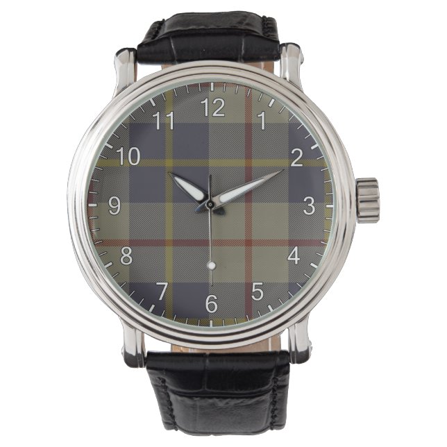 Reloj De Pulsera MacRae Clan Tartan (Anverso)