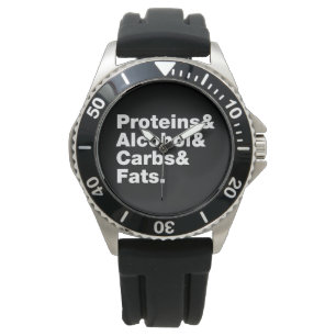 Reloj De Pulsera Macronutrientes. Proteínas, alcohol, carbohidratos