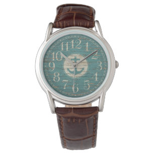 Reloj De Pulsera Madera náutica decorativa única del vintage del