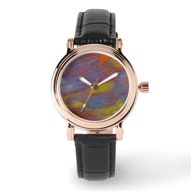 Reloj De Pulsera Madera Petrificada de Cerca (Anverso)